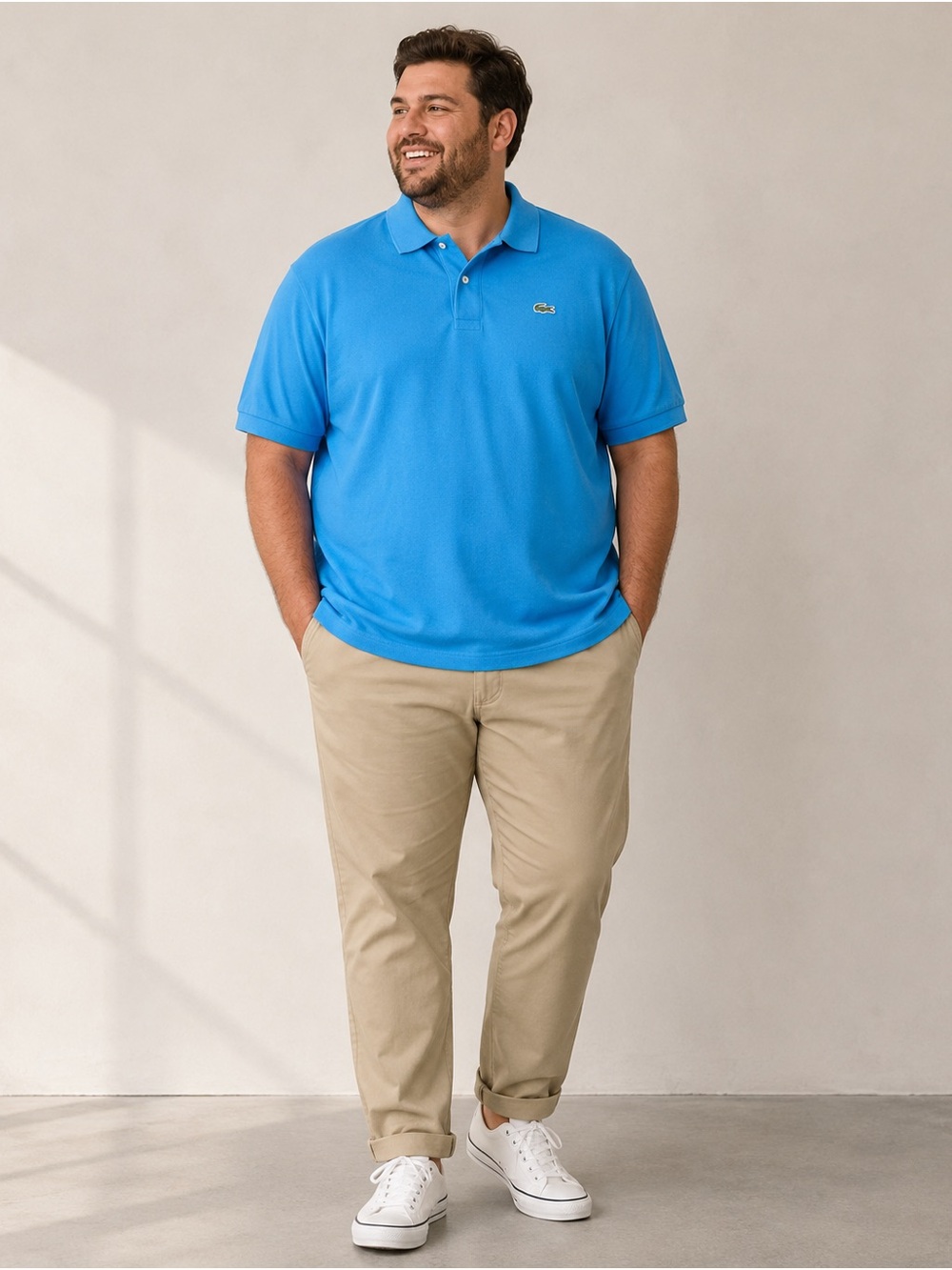 Lacoste Men’s Classic Fit Blue Polo Shirt Size 3XL FR 8 Crocodile Logo